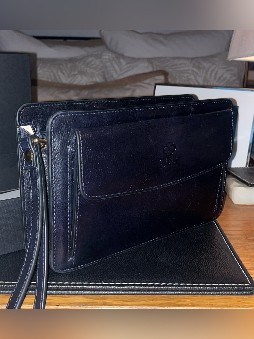 Time Resistance - Leather Clutch Purse - Decameron